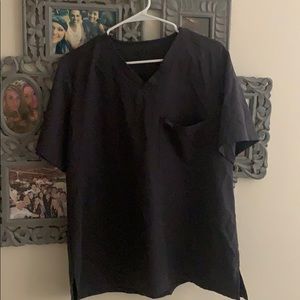 FIGS charcoal one pocket scrub top